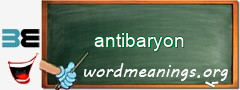 WordMeaning blackboard for antibaryon